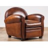 Fauteuil club cuir basane