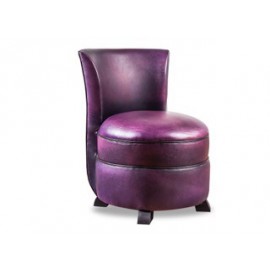 Chauffeuse cuir violette