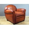 Fauteuil club cuir basane