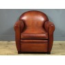 Fauteuil club cuir basane