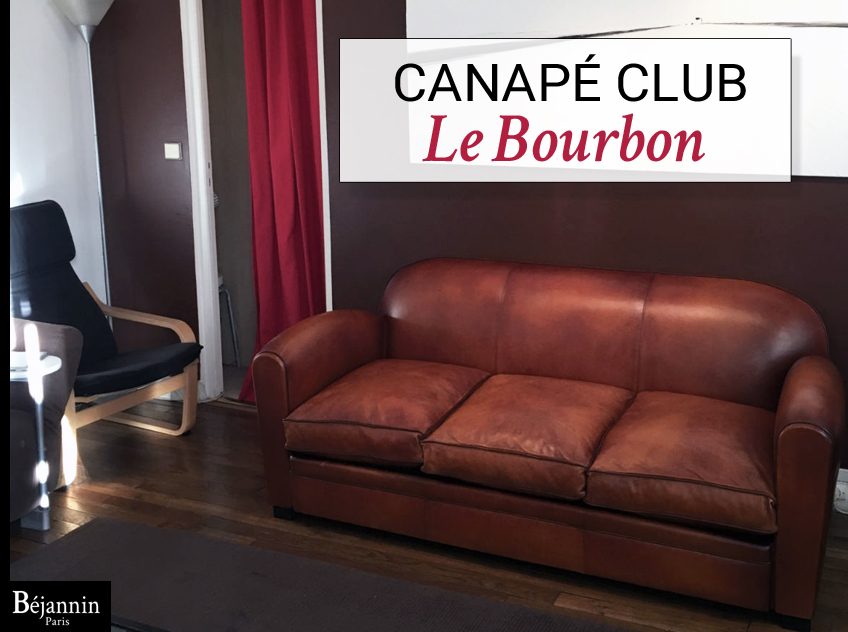 Canapé club cuir 3 places