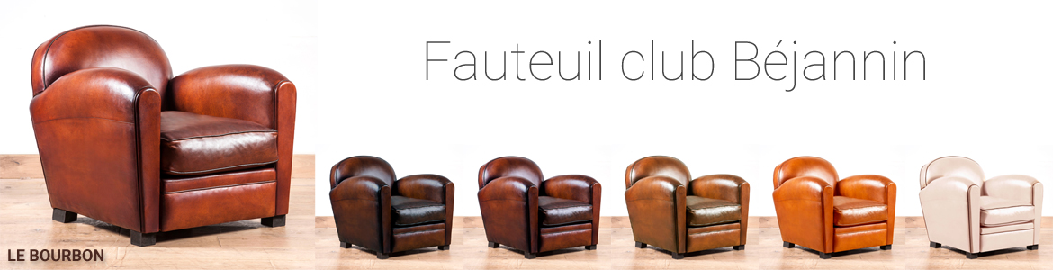 Fauteuil club marron en cuir