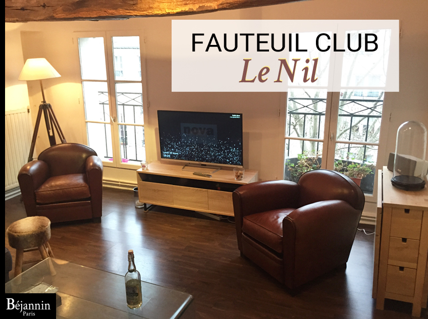 Petit fauteuil club cuir